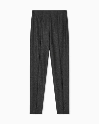 Giorgio Armani Straight Trousers In Wool-and-cashmere Flannel