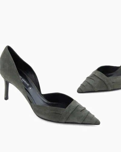 Giorgio Armani Suede Court Shoes In Multi