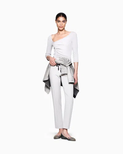 Giorgio Armani Viscose Jersey Jumper With An Asymmetric Neckline