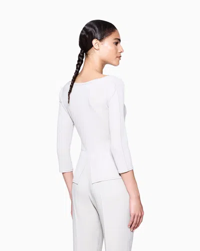 Giorgio Armani Viscose Jersey Jumper With An Asymmetric Neckline