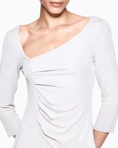 Giorgio Armani Viscose Jersey Jumper With An Asymmetric Neckline