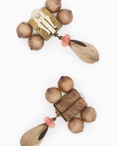 Giorgio Armani Resin And Quartz Clip-on Earrings