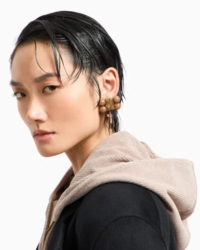 Giorgio Armani Resin And Quartz Clip-on Earrings