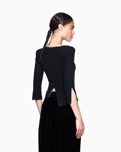 Giorgio Armani Viscose Jersey Jumper With An Asymmetric Neckline