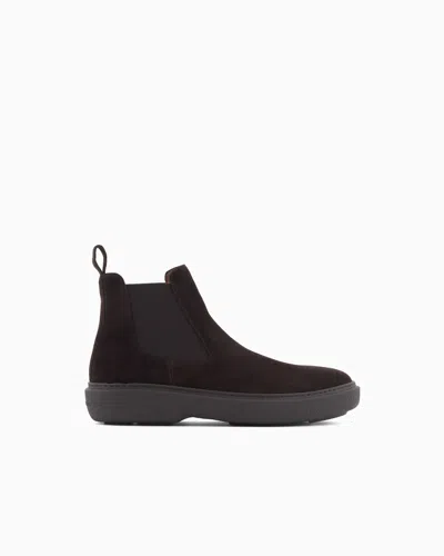 Giorgio Armani Suede Ankle Boots