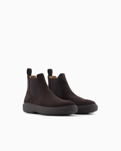 Giorgio Armani Suede Ankle Boots