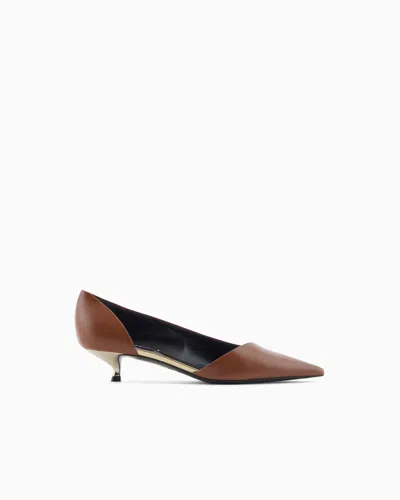 Giorgio Armani D'orsay Court Shoes In Calfskin