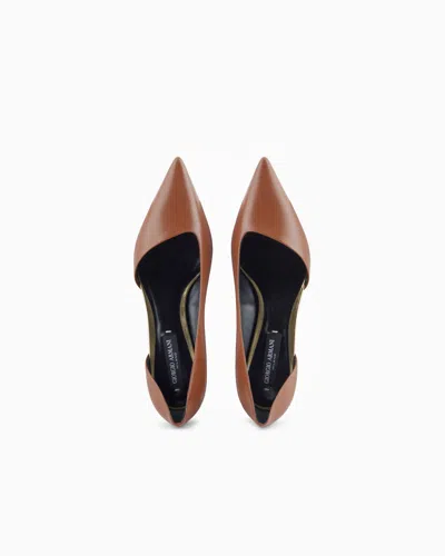 Giorgio Armani 35mm Cut-out Pumps In Brown