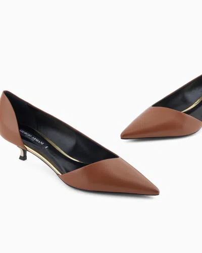 Giorgio Armani 35mm Cut-out Pumps In Brown