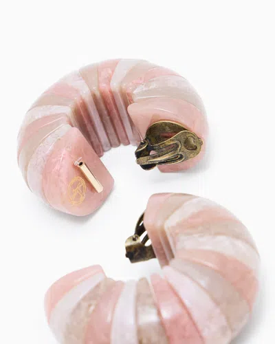 Giorgio Armani Clip-on Earrings In A Mélange Resin