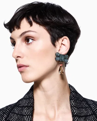 Giorgio Armani Resin And Quartz Clip-on Earrings