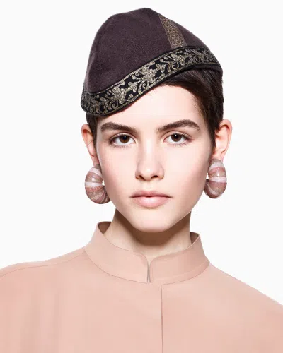 Giorgio Armani Clip-on Earrings In A Mélange Resin