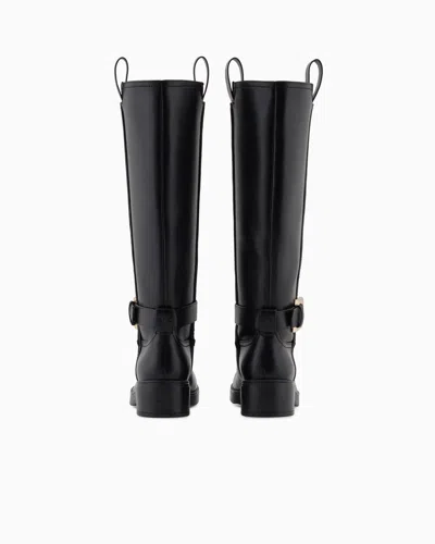 Armani Exchange Boots With Strap In Black