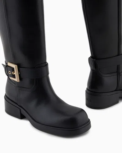 Armani Exchange Boots With Strap In Black