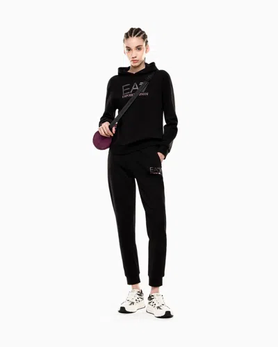 Ea7 Organic Cotton-blend Logo Series Joggers