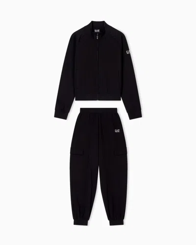 Ea7 Stretch Cotton Tracksuit With Cargo Trousers