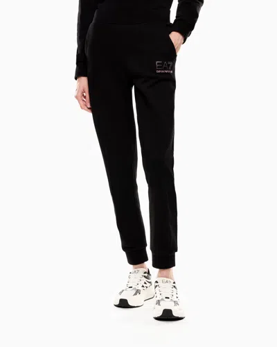 Ea7 Organic Cotton-blend Logo Series Joggers