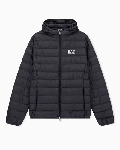 Ea7 Core Identity Packable Down Jacket With Hood