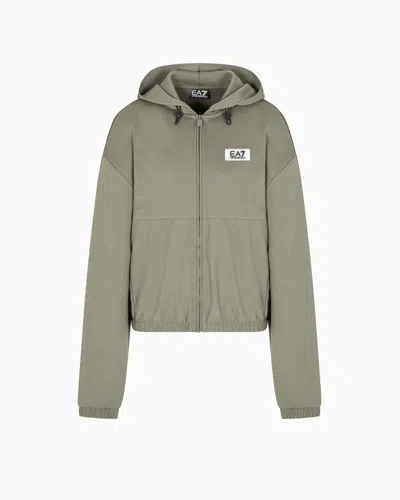 Ea7 Contemporary Sport Hooded Sweatshirt With Scuba Inserts