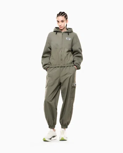 Ea7 Contemporary Sport Hooded Sweatshirt With Scuba Inserts