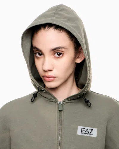 Ea7 Contemporary Sport Hooded Sweatshirt With Scuba Inserts