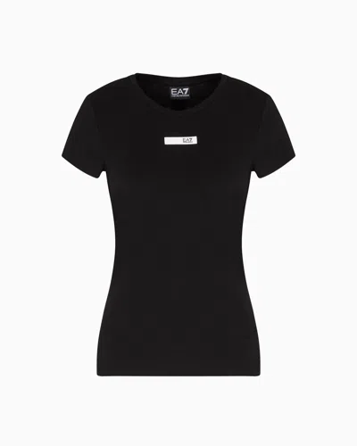 Ea7 Dynamic Athlete Crew-neck T-shirt In Natural Ventus7 Technical Fabric In Black