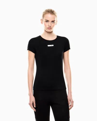 Ea7 Dynamic Athlete Crew-neck T-shirt In Natural Ventus7 Technical Fabric In Black