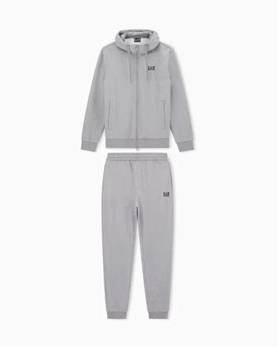 Ea7 Core Identity Cotton-blend Hooded Tracksuit