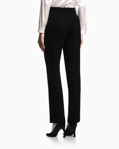 Emporio Armani Asv Waffle Weave Technical Fabric Trousers