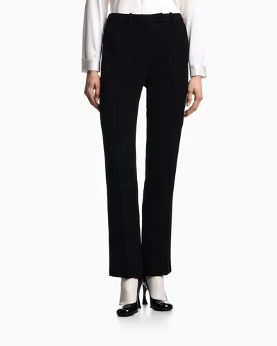 Emporio Armani Asv Waffle Weave Technical Fabric Trousers