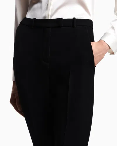 Emporio Armani Asv Waffle Weave Technical Fabric Trousers
