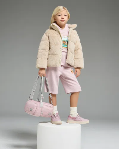 Emporio Armani Full-zip Jacket In Faux-fur Fabric In Neutral
