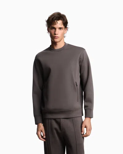 Emporio Armani Travel Essentials Sweatshirt In Double Jersey In Multi