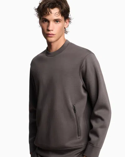 Emporio Armani Travel Essentials Sweatshirt In Double Jersey In Multi