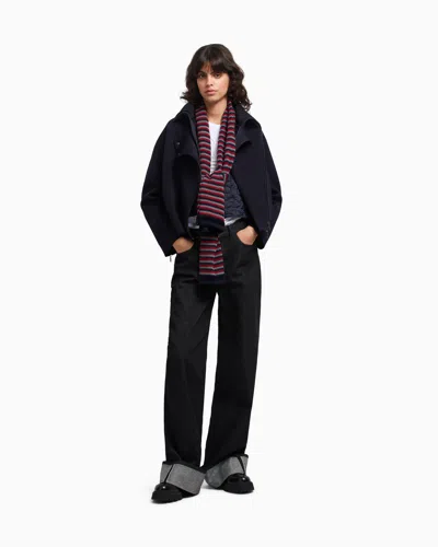 Emporio Armani Asv Winter Urbanism Capsule Collection Organic-jersey T-shirt With Logo Embroidery