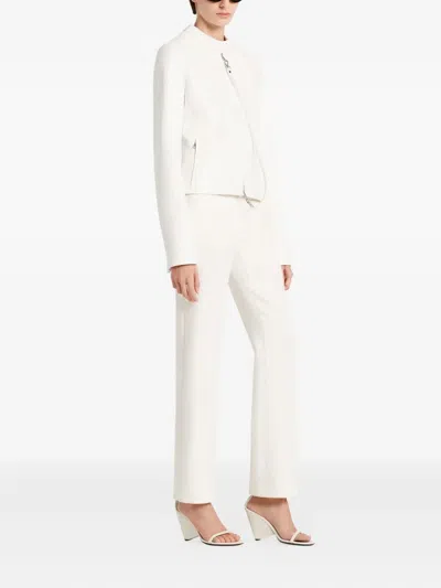 Courrèges City Zip-front Cropped Jacket In White