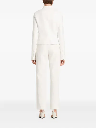 Courrèges City Zip-front Cropped Jacket In White