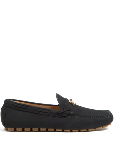 Valentino Garavani Driver Fastaway Loafer In Deerskin Suede