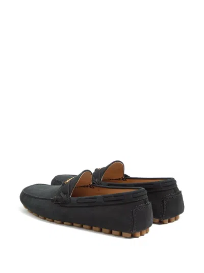 Valentino Garavani Driver Fastaway Loafer In Deerskin Suede