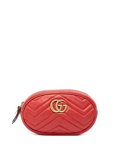 Pre-owned Gucci 2024 Matelassé Gg Marmont Belt Bag