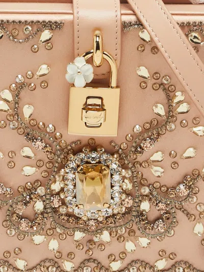 Pre-owned Dolce & Gabbana Crystal-embellishment Satin Box Bag