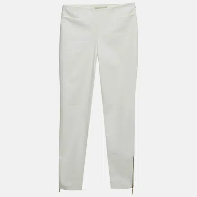 Pre-owned Emilio Pucci White Cotton Gabardine Trousers S