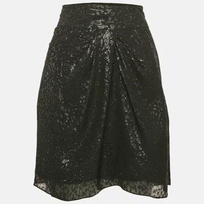 Pre-owned Iro Black Lurex Silk Mini Skirt M