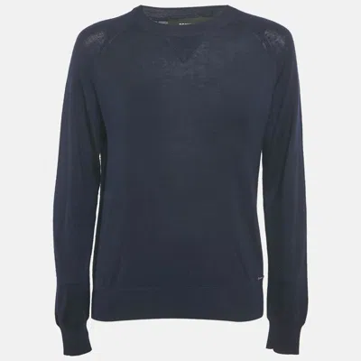 Pre-owned Dsquared2 Blue Cashmere Long Sleeve Sweater M