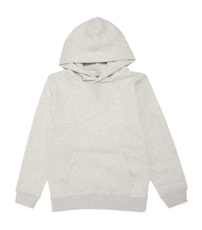 New Balance Cotton-blend Logo Hoodie In Gray