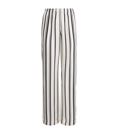 Anine Bing Elain Striped Satin Trousers
