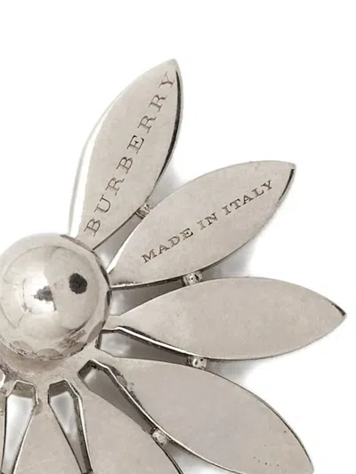 Pre-owned Burberry Flower Crystal Earrings