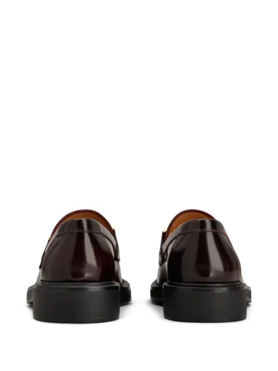 Tod's Rubber Sole Loafers Gold-tone Hardware In Brown