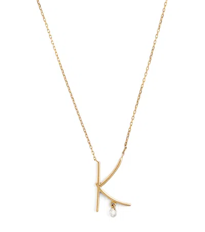 Persée Yellow Gold And Diamond Alphabet Necklace