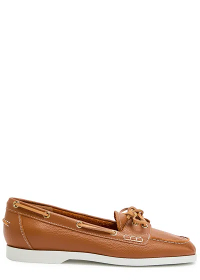 Atp Atelier Nesso Grained Leather Loafers In Brown